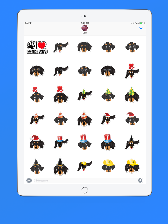 Screenshot #5 pour Dachshund Emoji - Black and Tan