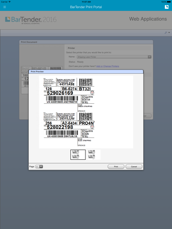 Screenshot #5 pour BarTender Print Portal App