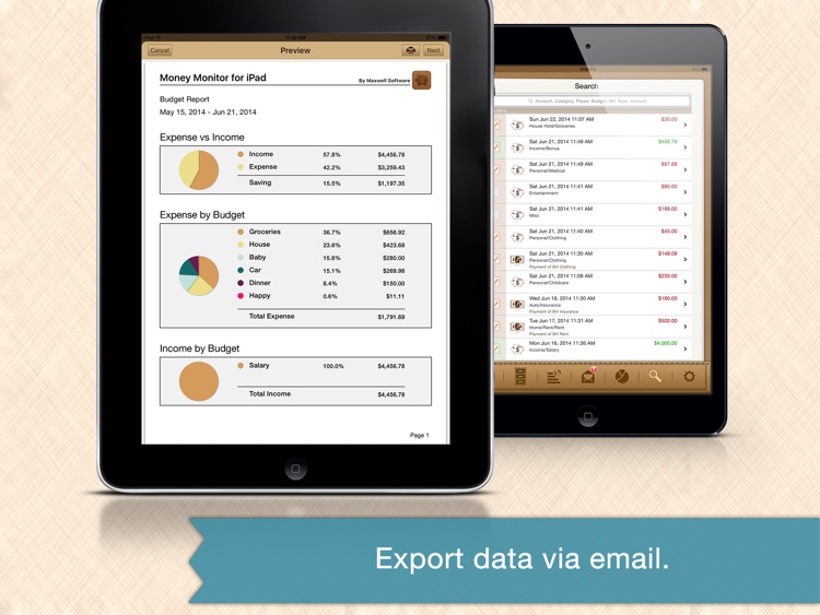 Money Monitor for iPad - Budget & Bill Management screenshot-4