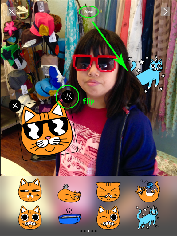 Screenshot #4 pour Cat Stickers for Messages & Photos