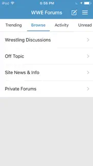 wrestling forum - for wwe news iPhone Captures Décran 3