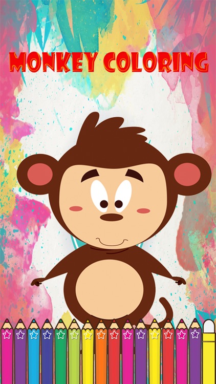 Monkey Coloring Game for Kids First Edition