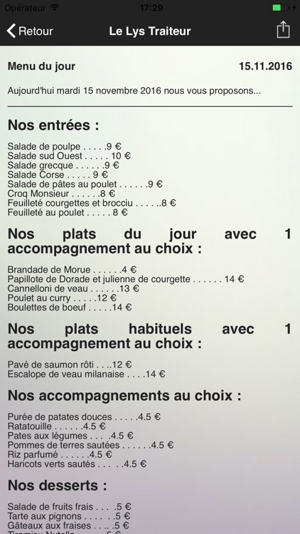 Le Lys Traiteur Corse