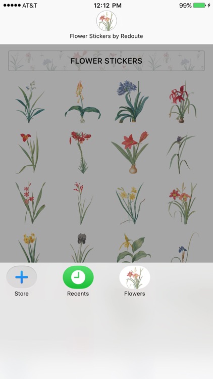 Flower Stickers by Redoute