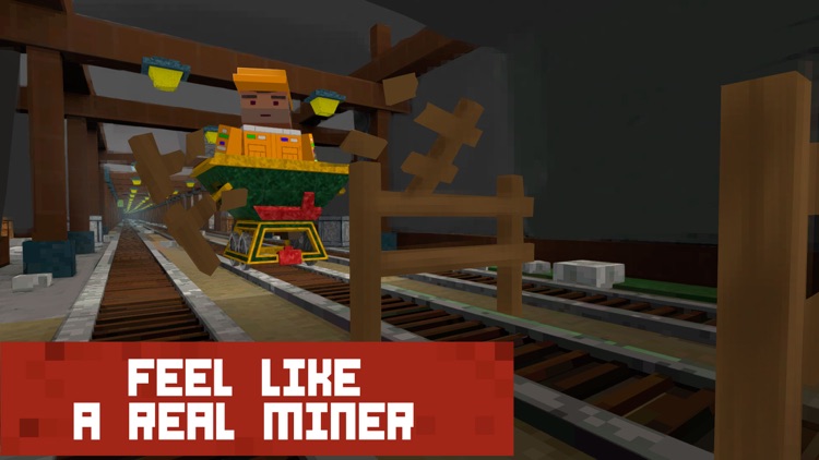 Block Mine Cart Racing Adventures 3D Full screenshot-3