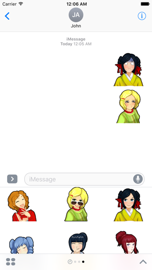 Sushi Girls Stickers Pack for iMessage