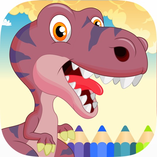 Dinosaur Coloring Page HD - Kids Drawing Icon