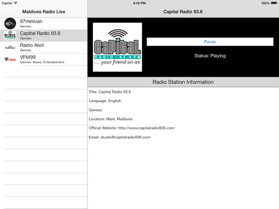 Screenshot #6 pour Maldives Radio Live Player (Malé/Maldivian/Dhivehi