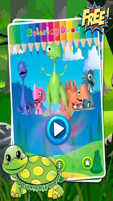 Animals Dino Coloring Book - Education Painting For Kids Toddler