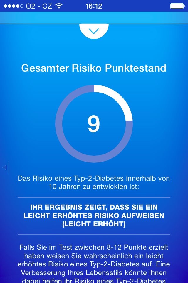 Diabetes Test - risk calculator of diabetes screenshot 2