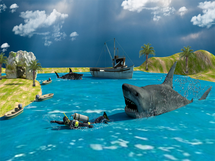 Shark Hunting-Scuba Deep Diving and Fish Shooting