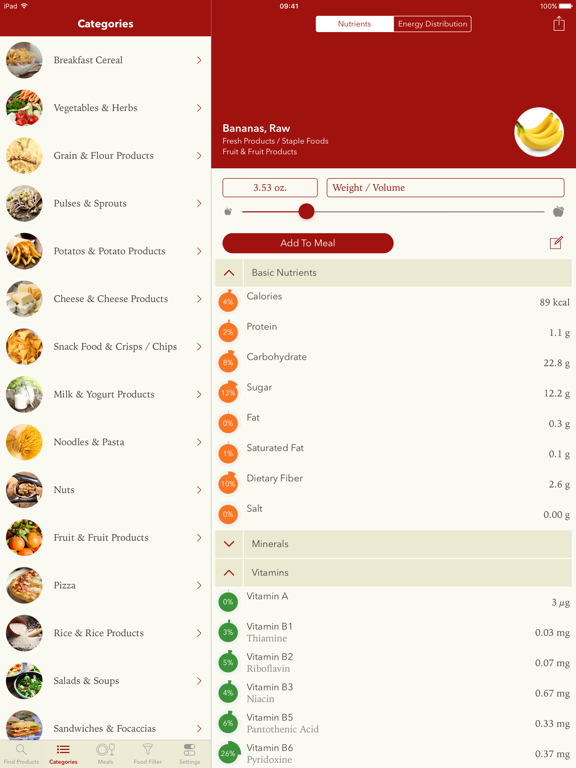 NutriCheck Food Nutrition Info iPad screenshot 1 - Reference app