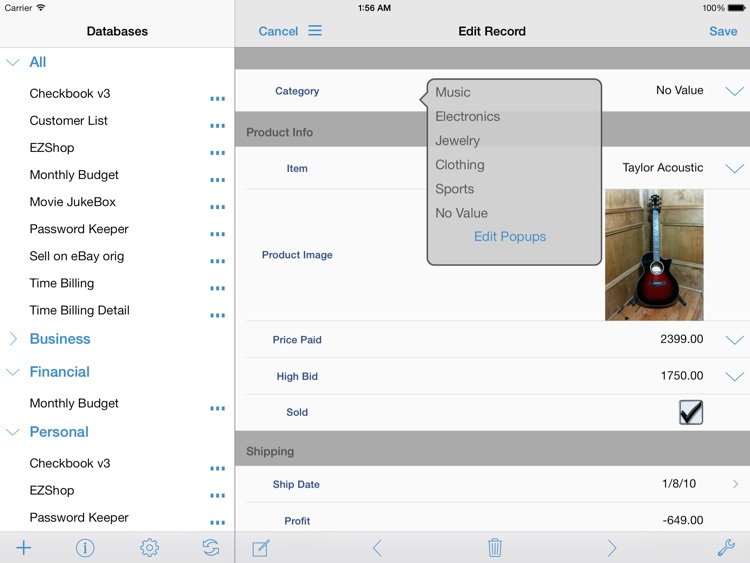HanDBase for iPad screenshot-3