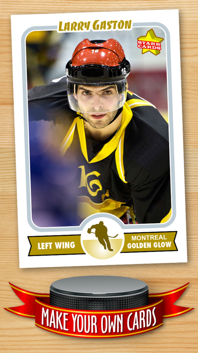 Hockey Card Maker - Make Your Own Custom Hockey Cards with Starr Cards Screenshot