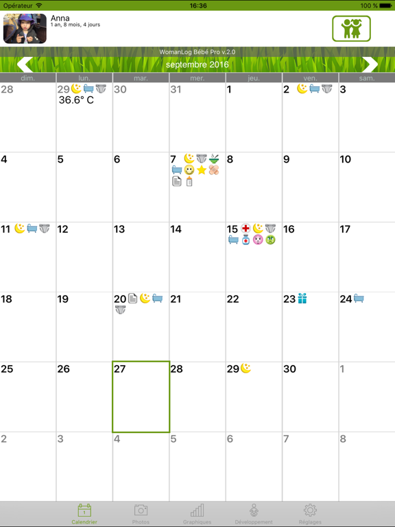 Screenshot #4 pour Calendrier WomanLog bébé Pro