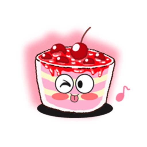Smile Cupcake Sticker Icon