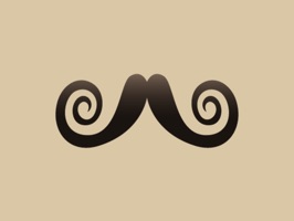 20 Moustache Stickers for November