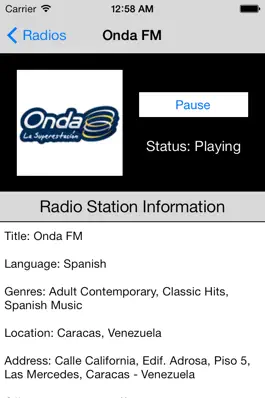 Game screenshot Venezuela Radio Live Player (Caracas / Spanish / español) hack