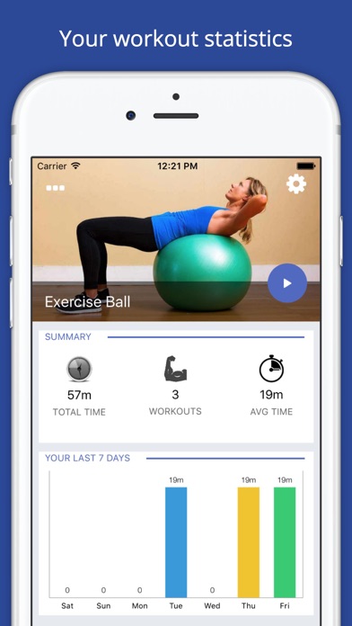 Screenshot #1 pour Exercise Ball Workout Challenge Free - Get fit