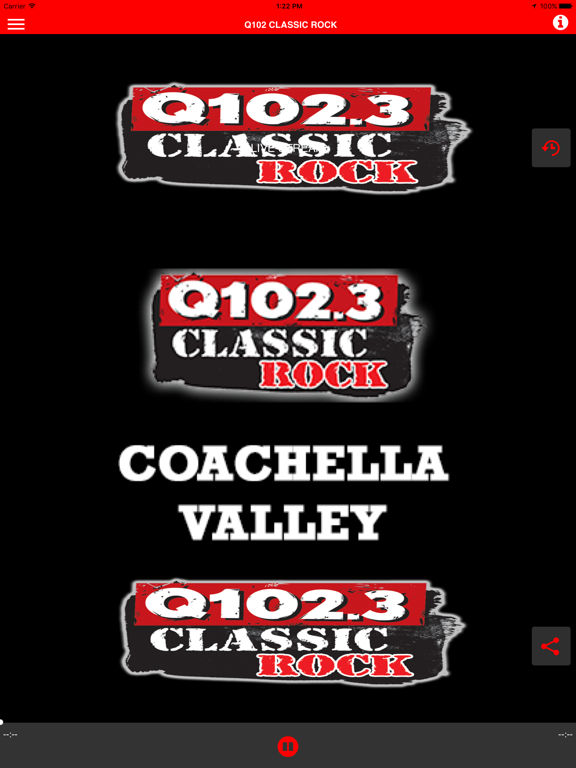 Q102.3 CLASSIC ROCK KRHQ APP iPad screenshot 1 - Entertainment app