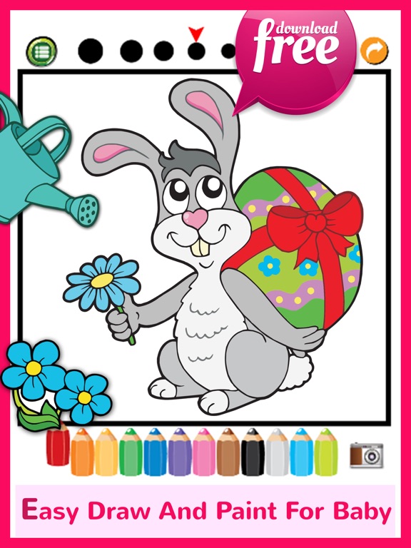 Screenshot #6 pour Joyeuses Pâques Coloring Book: jeux éducatifs gratuits pour les enfants et les tout-petits!