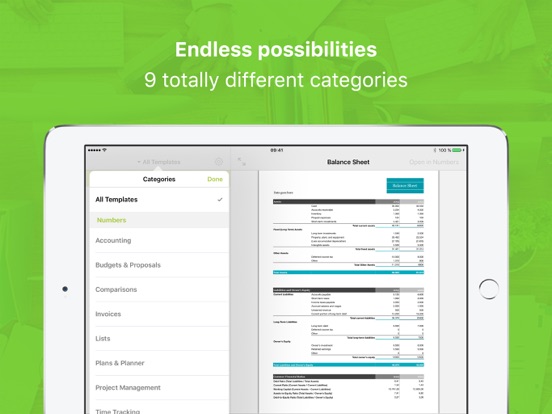 Screenshot #5 pour Modèles pour Numbers Professional