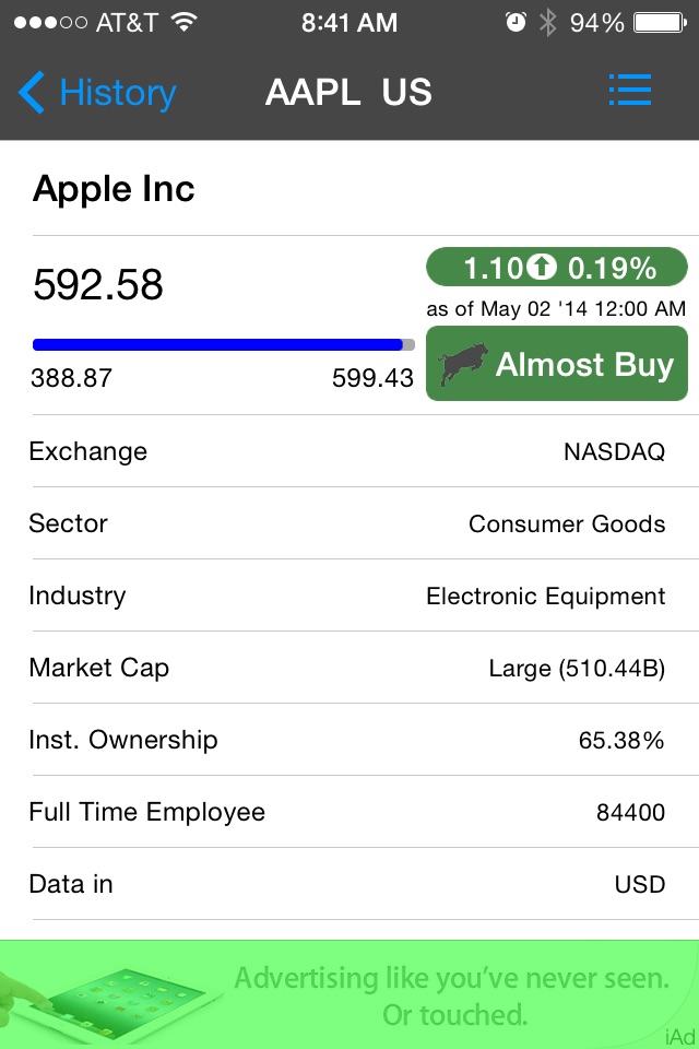 Stock Value Analyzer Lite screenshot 2