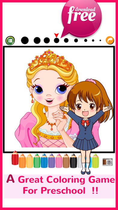 Screenshot #2 pour Princesse Coloring Book For Girls: jeux gratuits pour les enfants et les tout-petits!