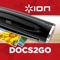 The DOCS 2 GO app works with the DOCS 2 GO scanner from ION to bring your photos and printed materials onto your iPad in seconds