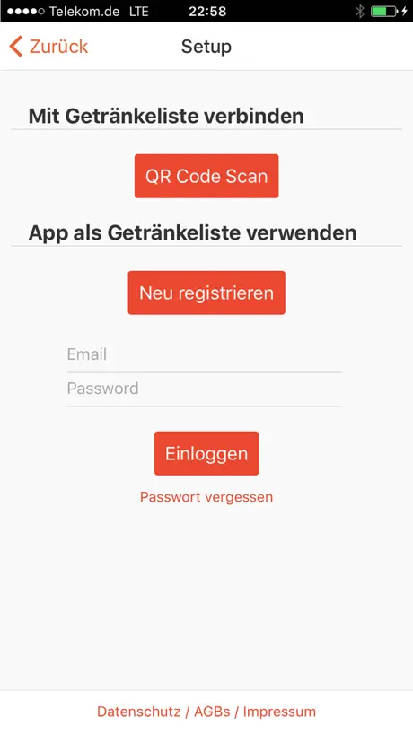 Getränkeliste