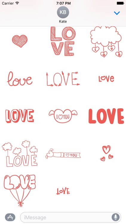 Love Doodle Stickers