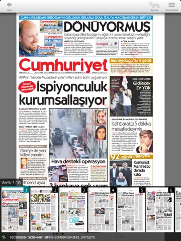 Cumhuriyet E-Gazete iPad Version screenshot 3