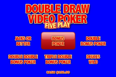 Double Draw Video Poker 5 Play screenshot 2