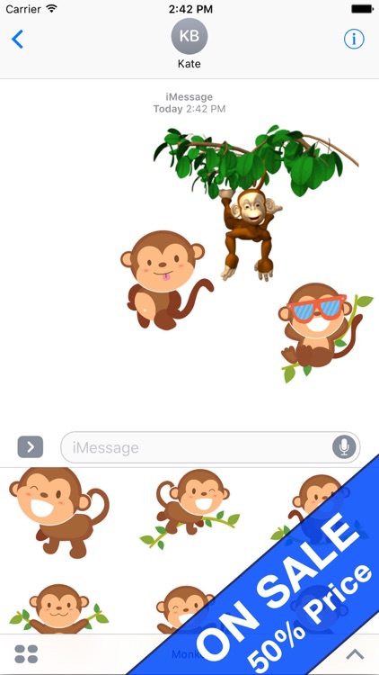 Cute Monkeys Stickers
