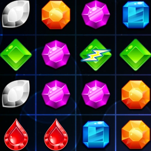 Gem Match Sliding Puzzle Game Icon