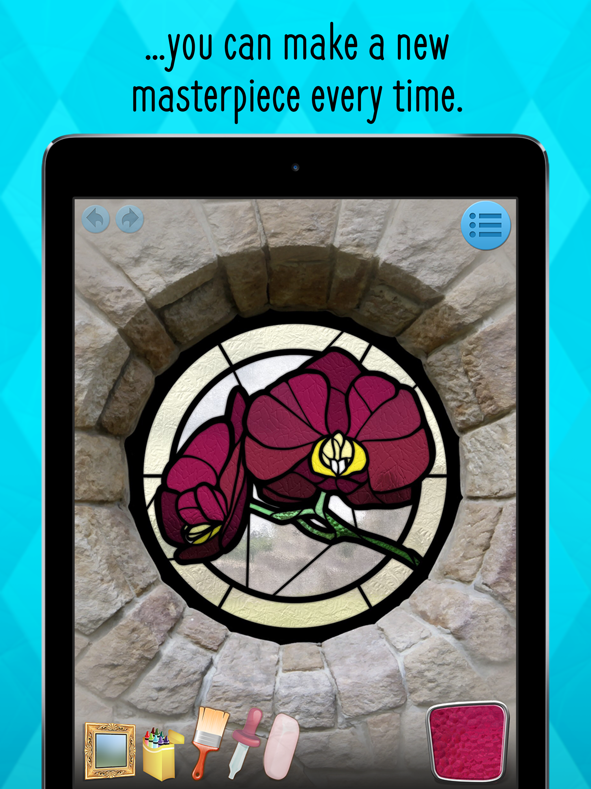 Stained Glass Coloring Book