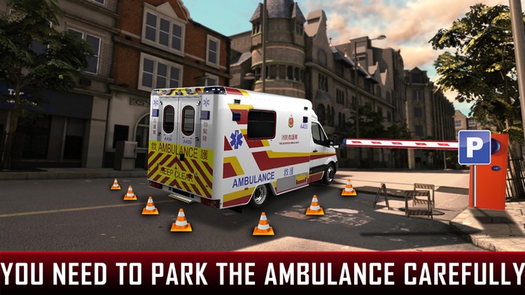 Ambulance Driving Test Emergency Parking - City Hospital First Aid Vehicle Simulator screenshot-4