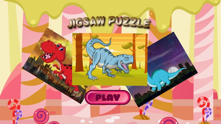 Dinosaur Jigsaw learning easy kids games for 4 yr
