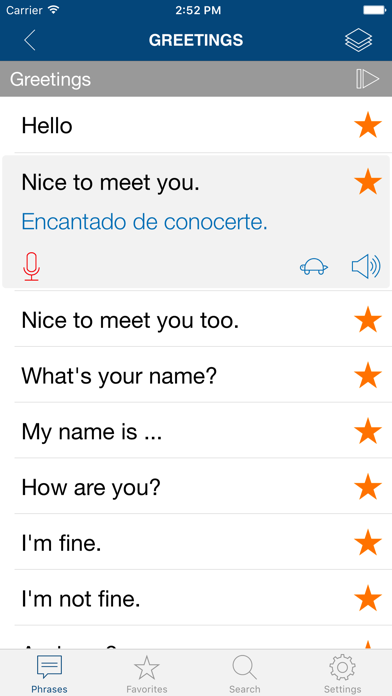 Learn Spanish Phrases Screenshot