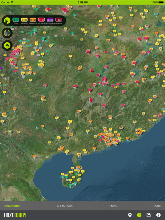 Screenshot #4 pour Haze Today - AQI / API, Pollution & Fire Spots