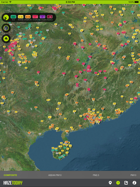 Haze Today - AQI / API, Pollution & Fire Spotsのおすすめ画像1