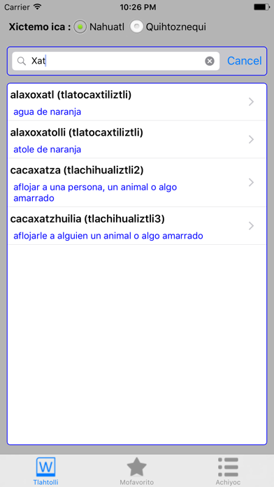Screenshot #1 pour Totlahtol Nahuatl