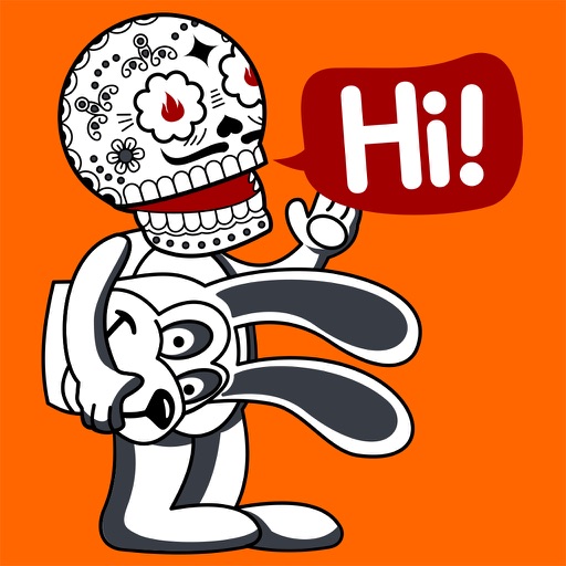 Day of the Dead - Halloween Stickers Skeletons Set