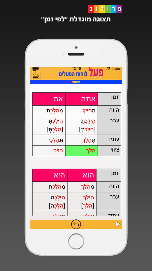 #4. Hebrew Verbs & Conjugations | PROLOG (822) (iOS) 게시자: Prolog LTD