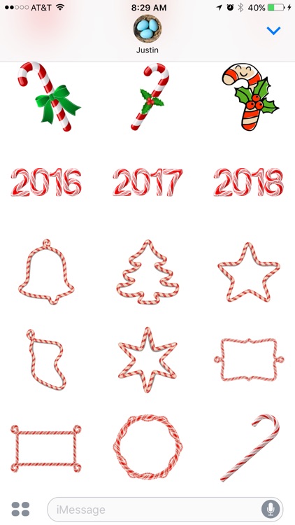 Candy Cane Stickers