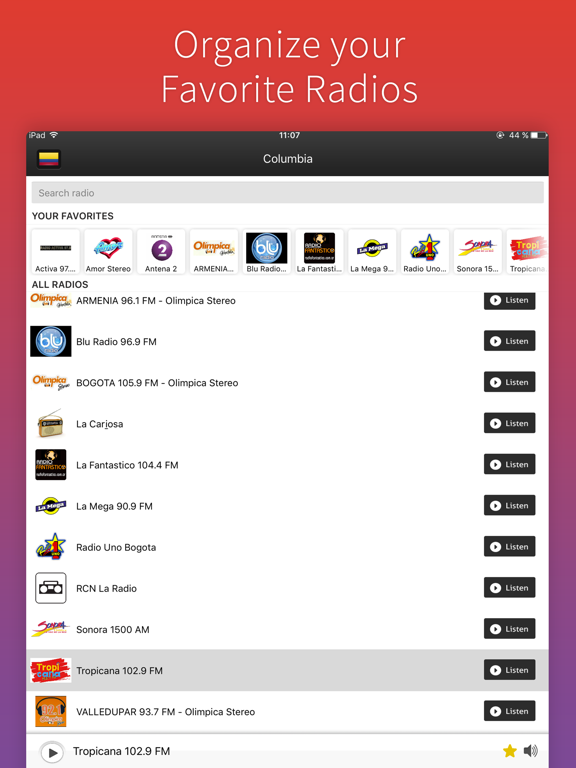 Screenshot #5 pour Radio Colombie - Radios COL - FREE