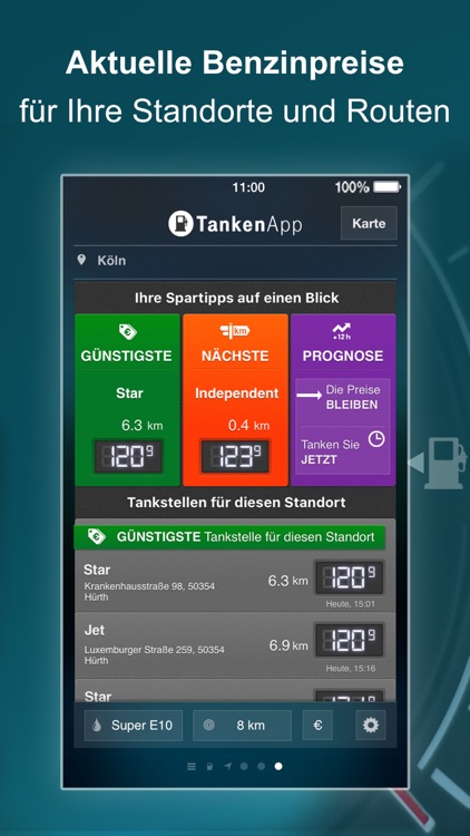TankenApp mit Benzinpreistrend screenshot-0