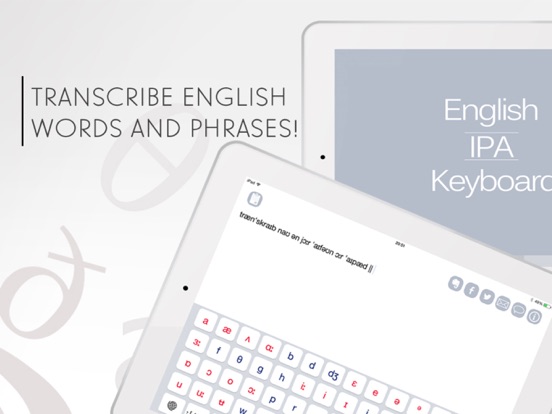 English Phonetic Keyboard with IPA symbols iPad app afbeelding 2
