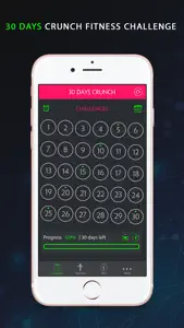 30 Day Crunch Fitness Challenges ~ Daily Workout screenshot #2 for iPhone