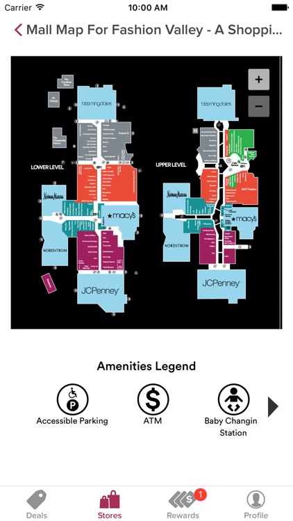 Fashion Valley Mall Map Fashion Valley, Powered By Malltip By Malltip Inc